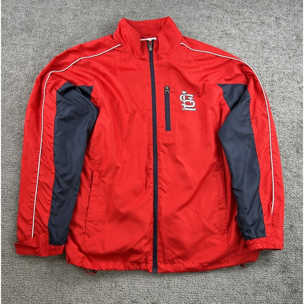 G-III Sports St Louis Cardinals MLB Windbreaker Jacket Red Navy Mens Large